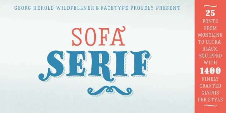 Przykład czcionki Sofa Serif Hand Fat 3D Hatched